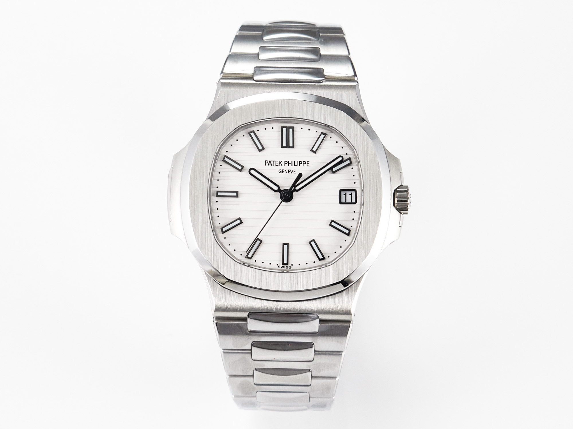 Nautilus 5711 3KF 1:1 Best Edition White Dial on SS Bracelet A324 S*per Clone V2
